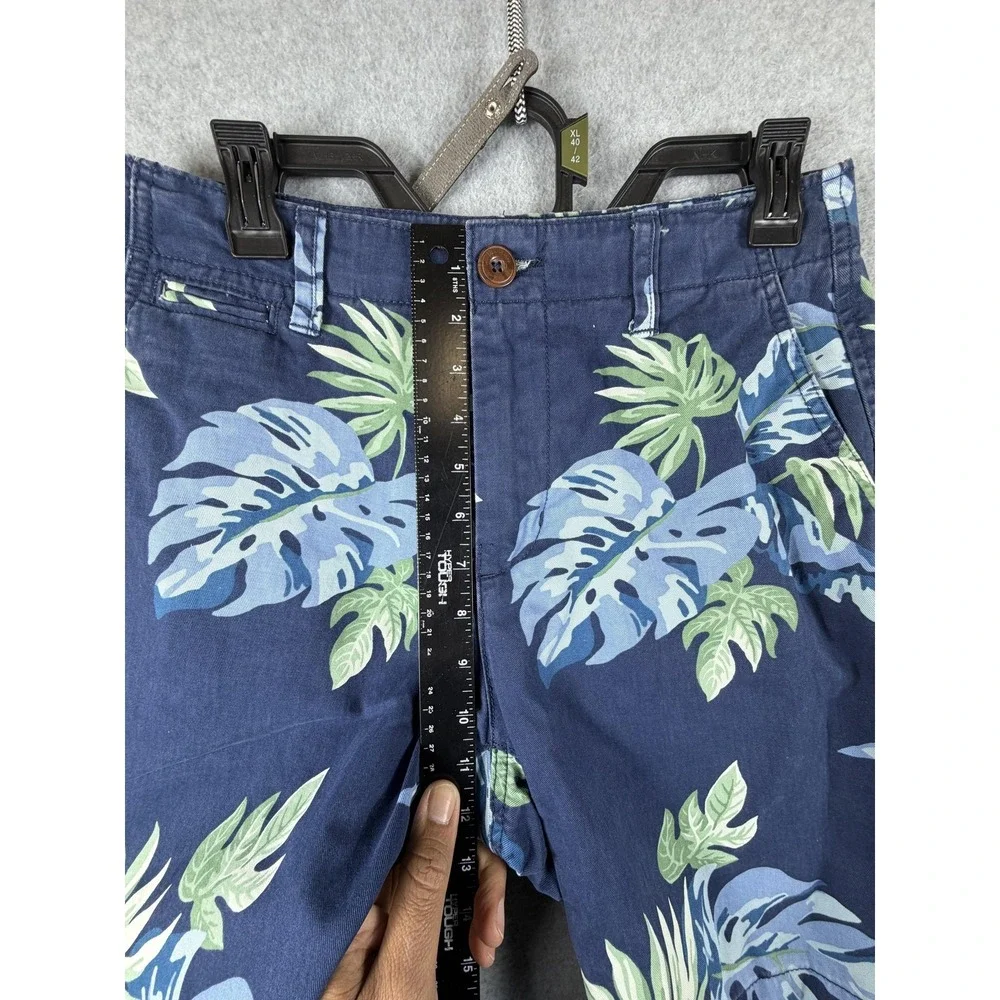 American Eagle Outfitters Shorts Mens 26 Blue Hawaiian Floral‎ Chino Summer